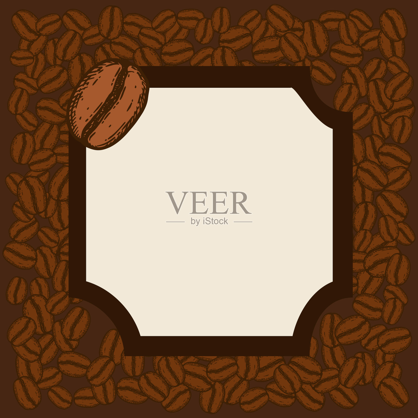空白咖啡豆架插画图片素材