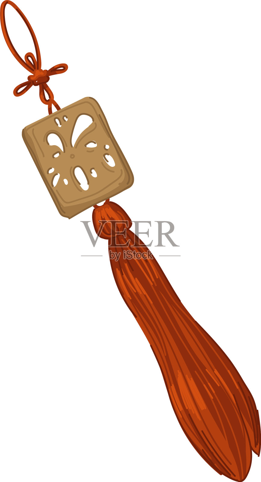 日本的运气护身符是亚洲文化的对象设计元素图片