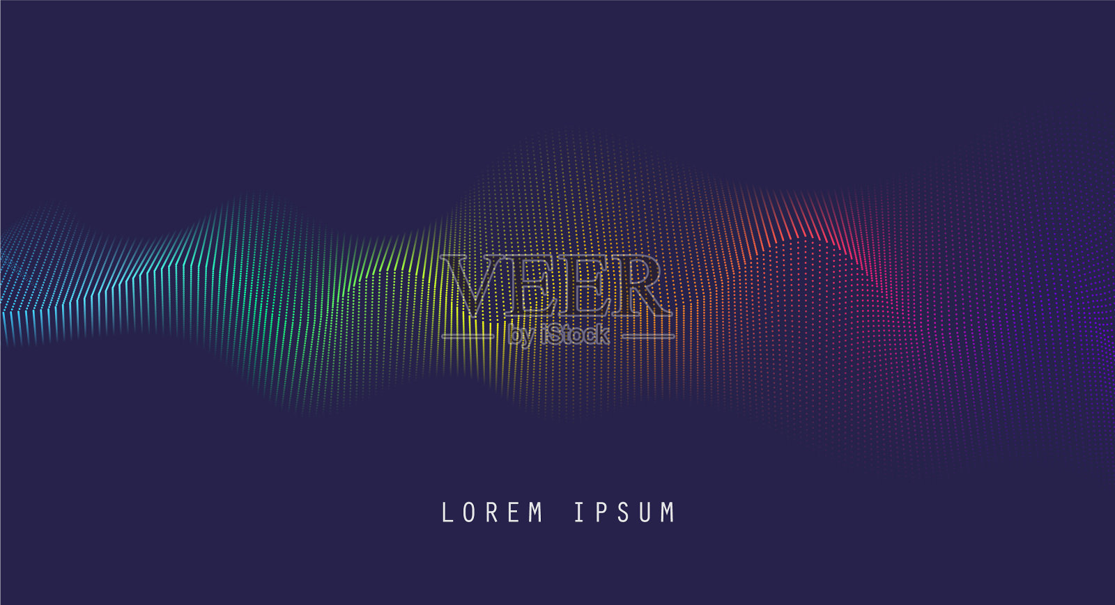 背景与彩色抽象波点插画图片素材