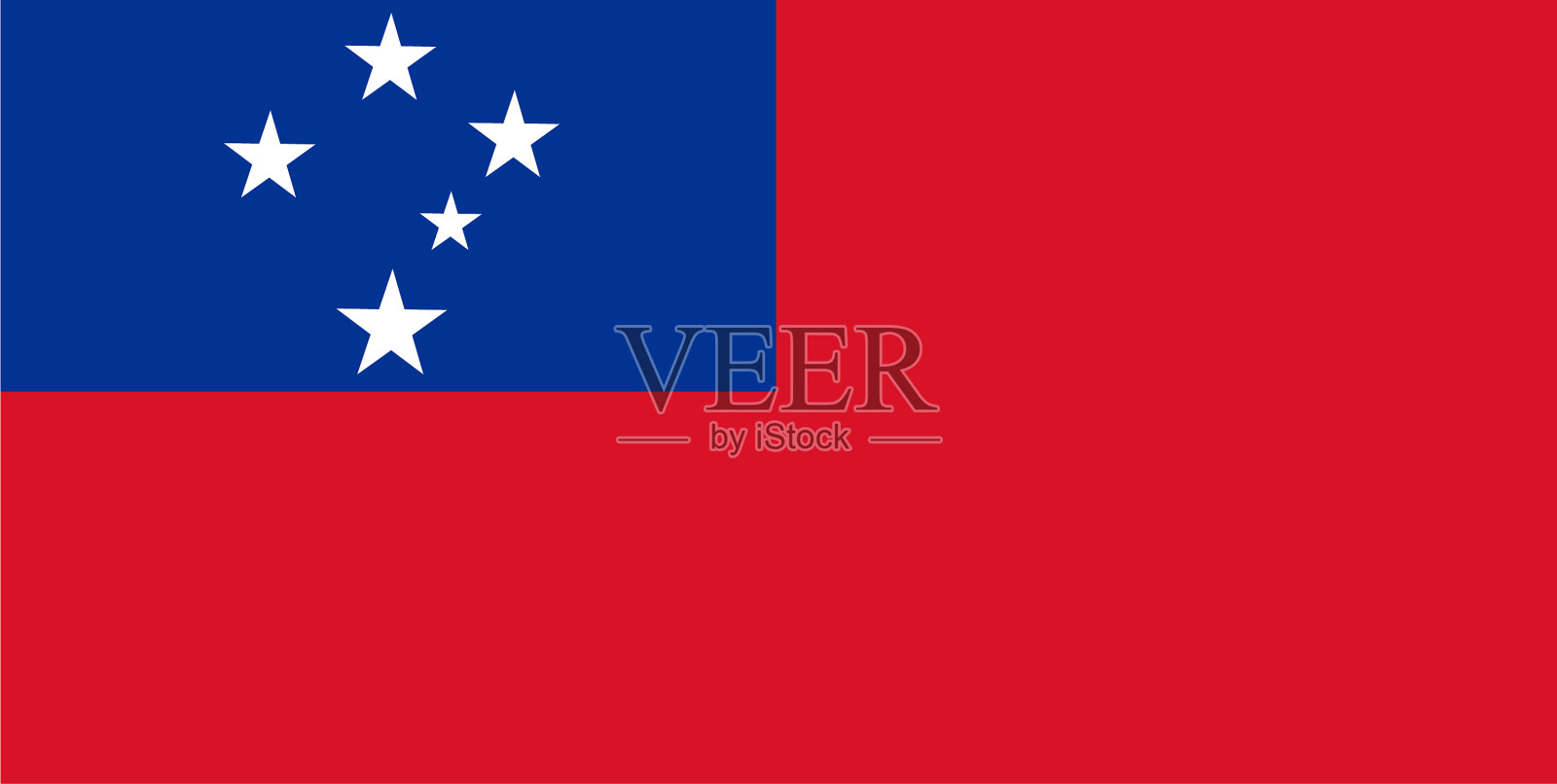 萨摩亚国旗插画图片素材