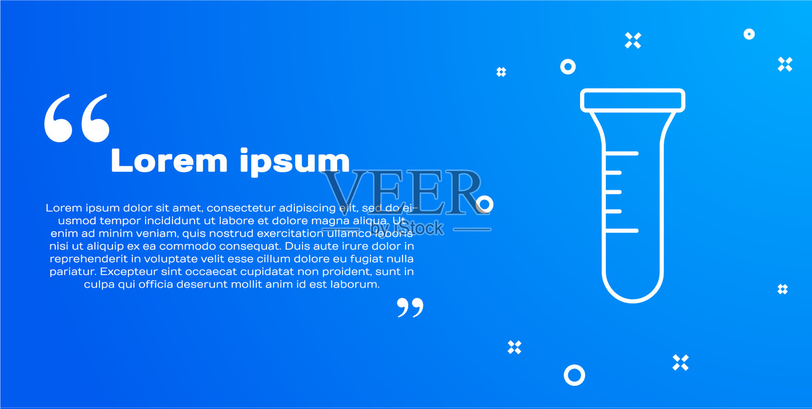 化学实验室白线试管和烧瓶插画图片素材