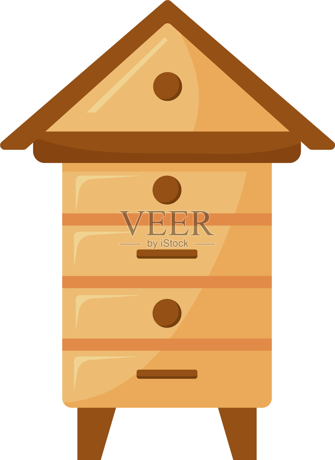 木制蜂房结构插画图片素材