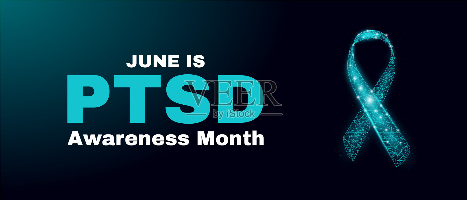 PTSD意识月概念插画图片素材