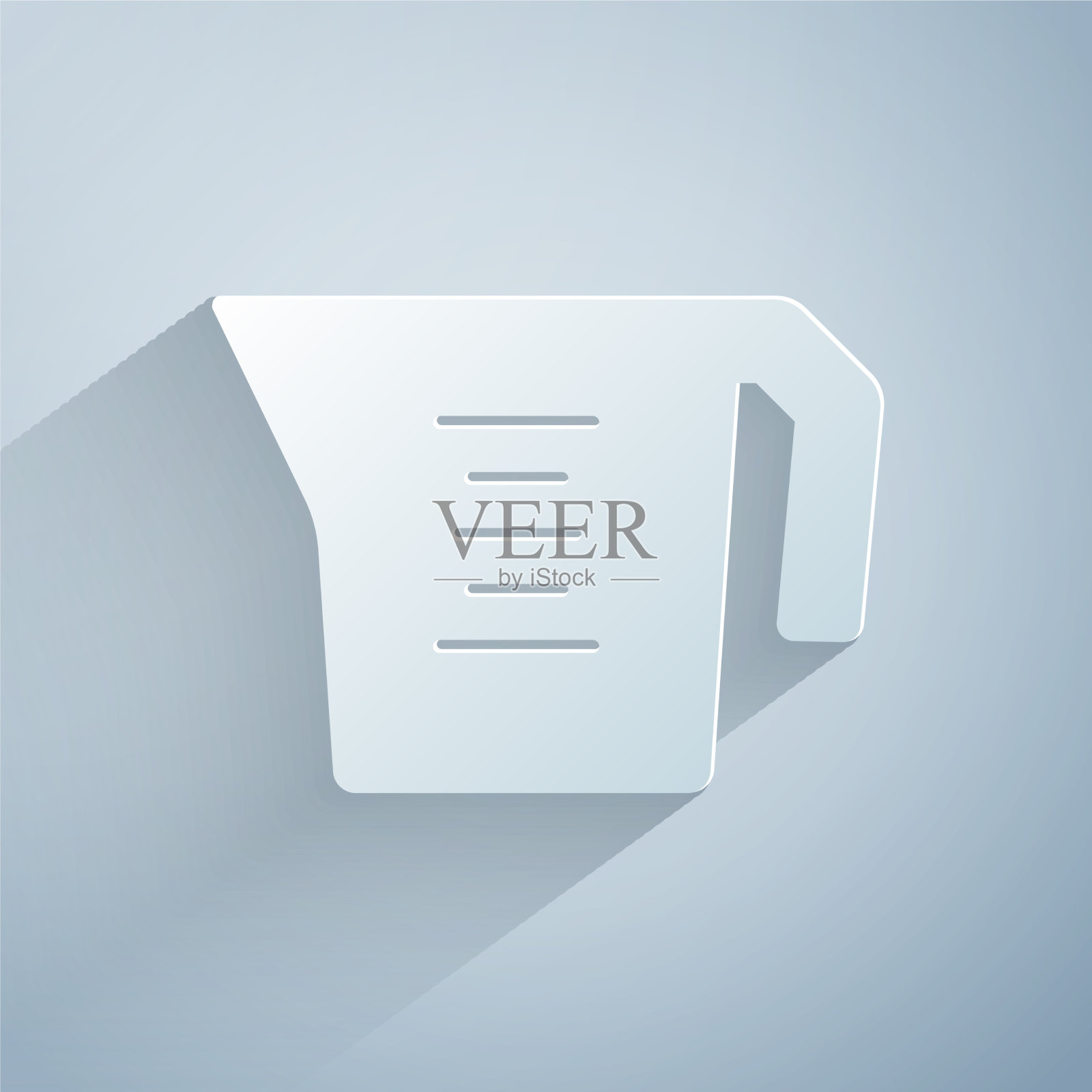 纸割量杯用来测量干燥和液体插画图片素材