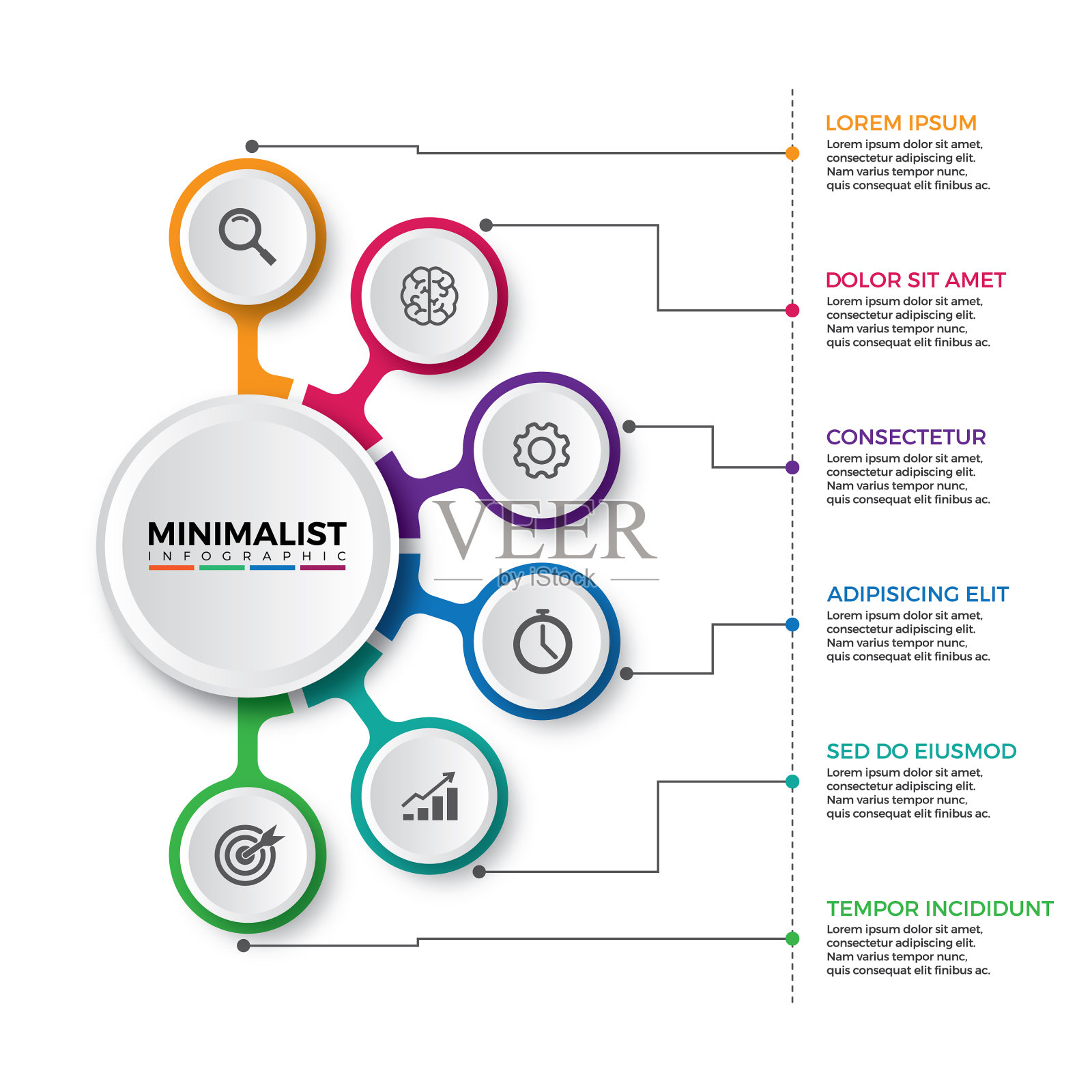 商业的现代信息图表元素设计模板素材