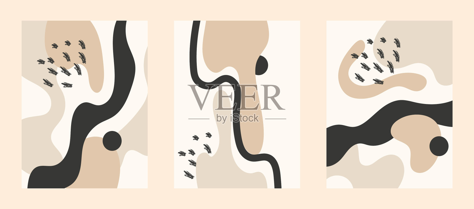 抽象的设定形状的海报插画图片素材