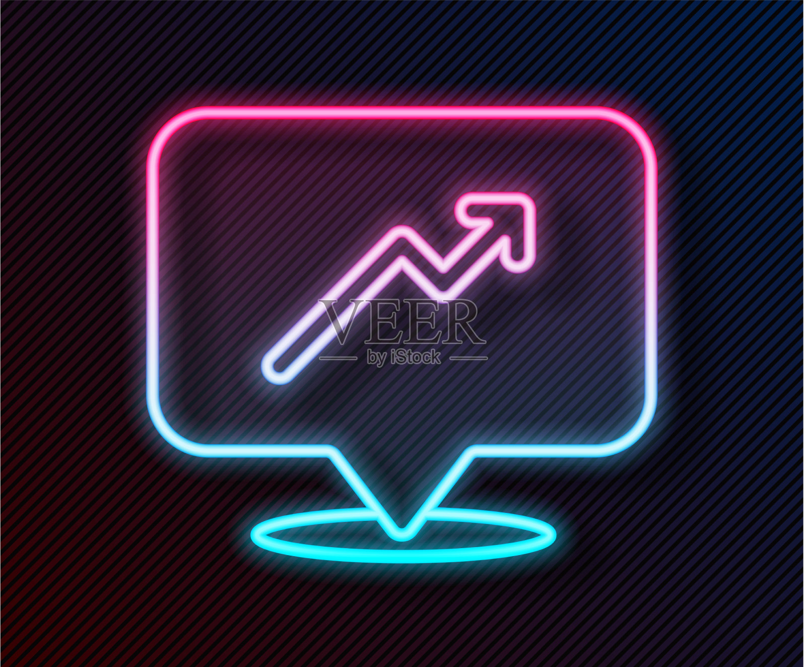 霓虹灯发光线图进度表图表插画图片素材