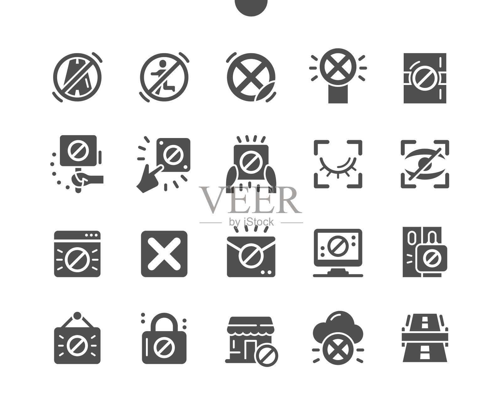 关闭站点不可用，无法工作图标素材