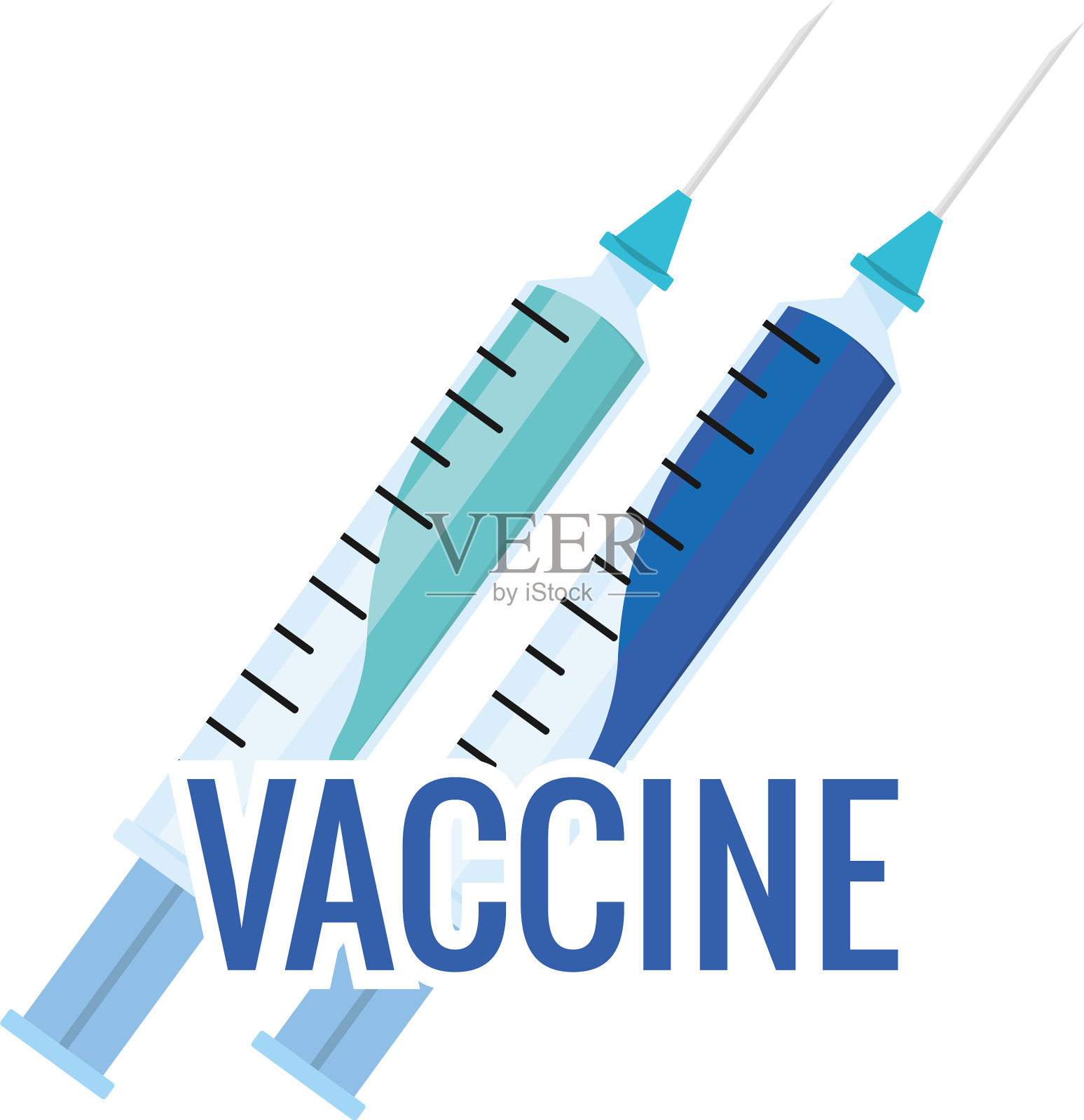 注射器里的COVID-19疫苗插画图片素材