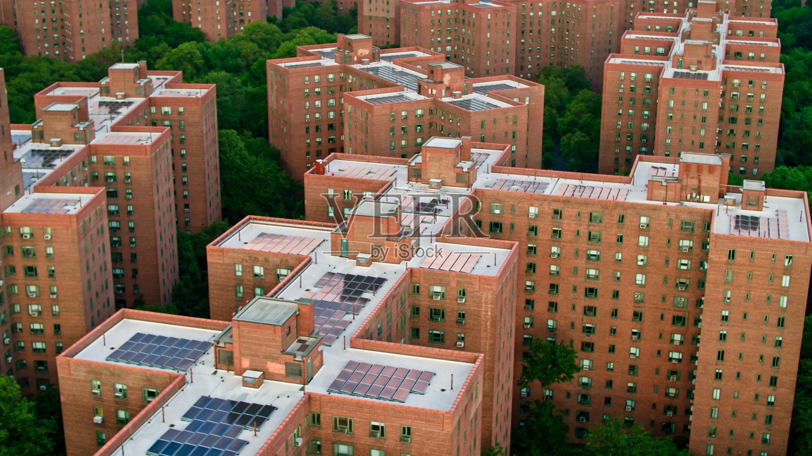 曼哈顿StuyTown的公寓楼照片摄影图片