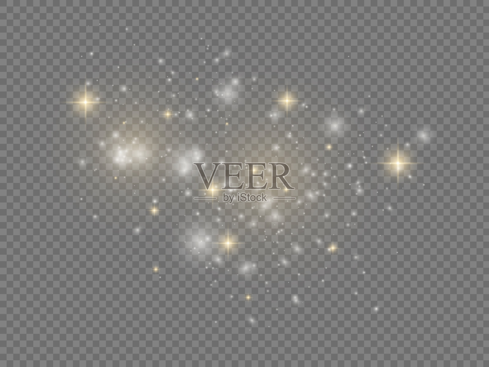 白色的尘埃颗粒，闪光，闪光，星星。插画图片素材