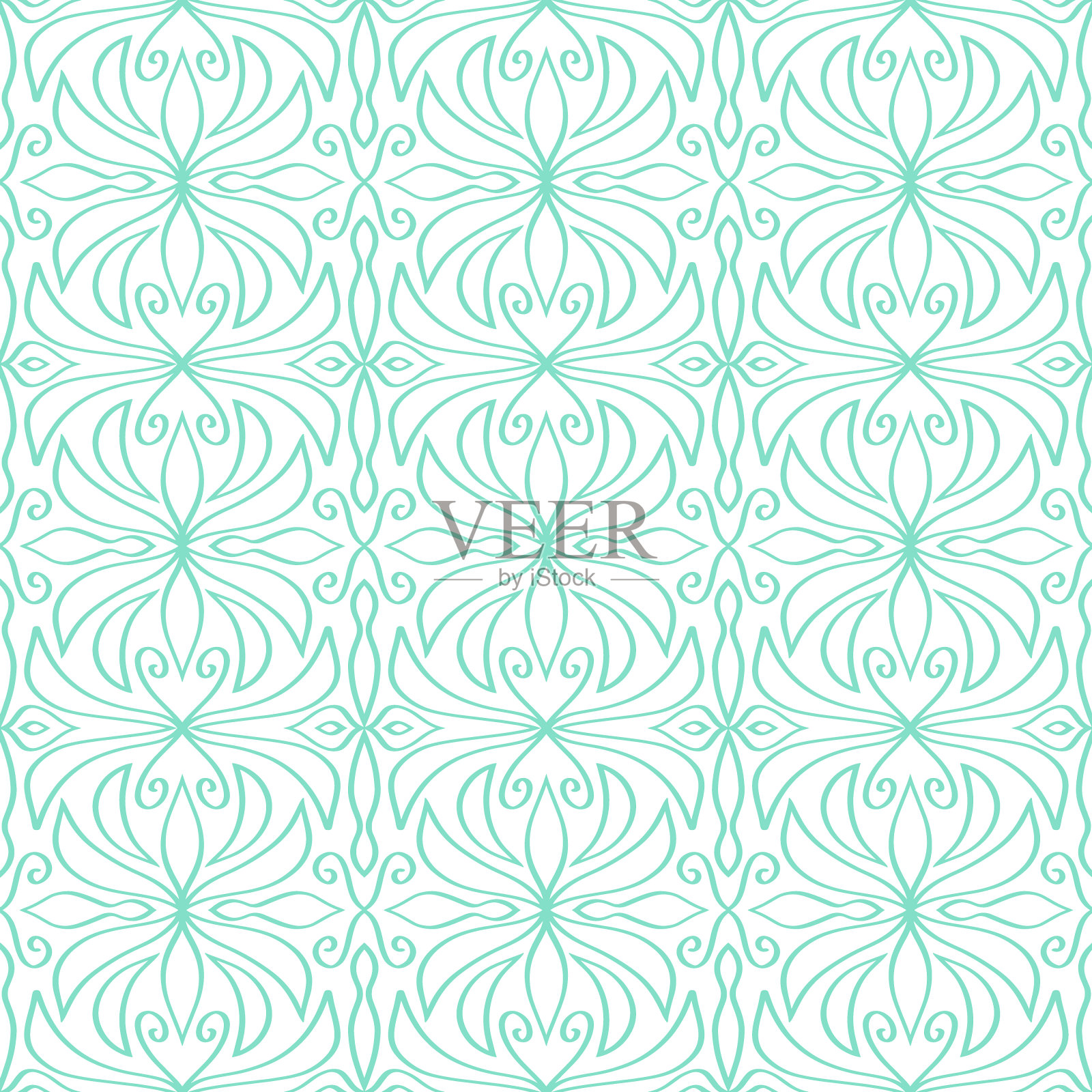 复古无缝图案隔离在白色上。涂鸦手绘艺术线。素描矢量图例。每股收益10插画图片素材