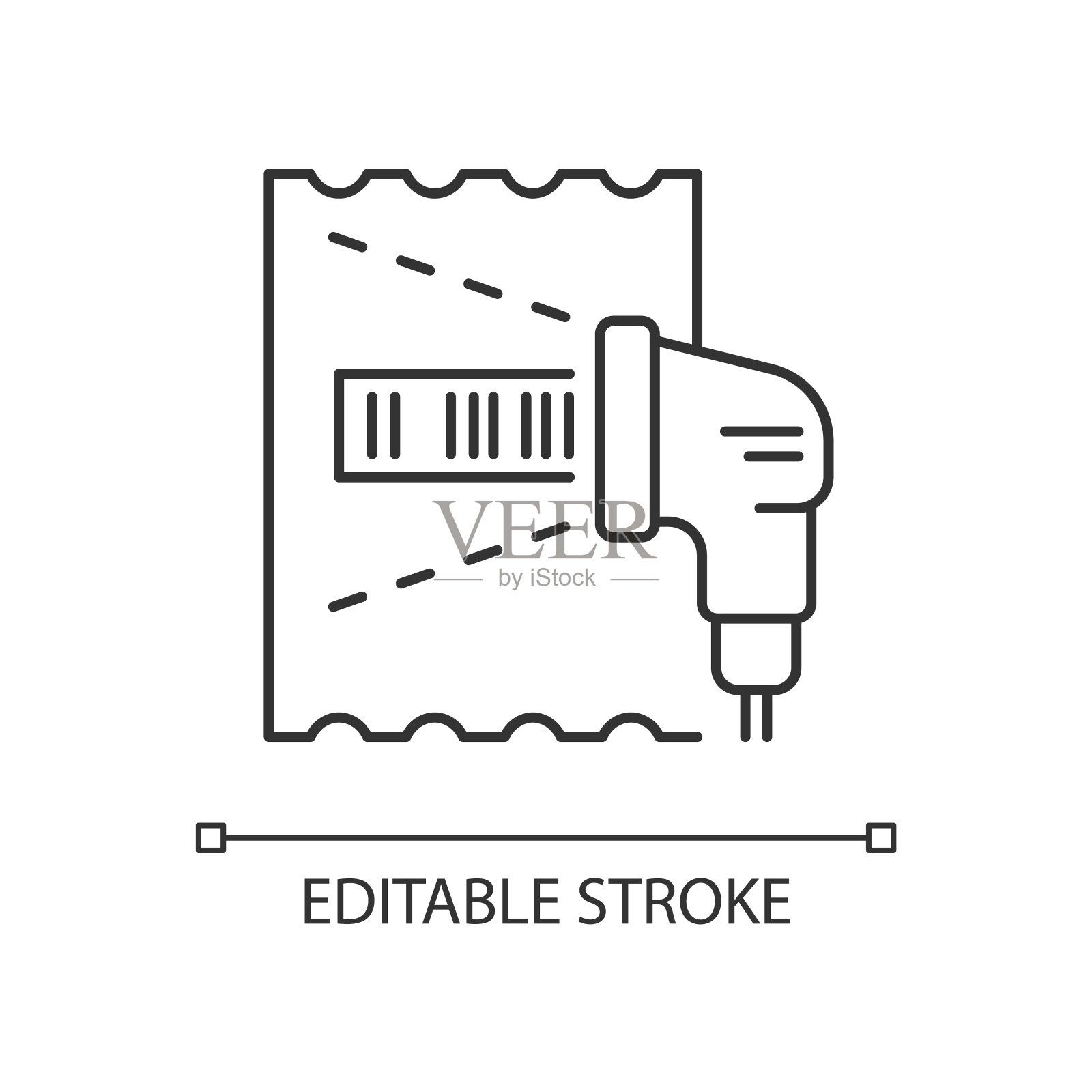 彩票扫描器线性图标图标素材