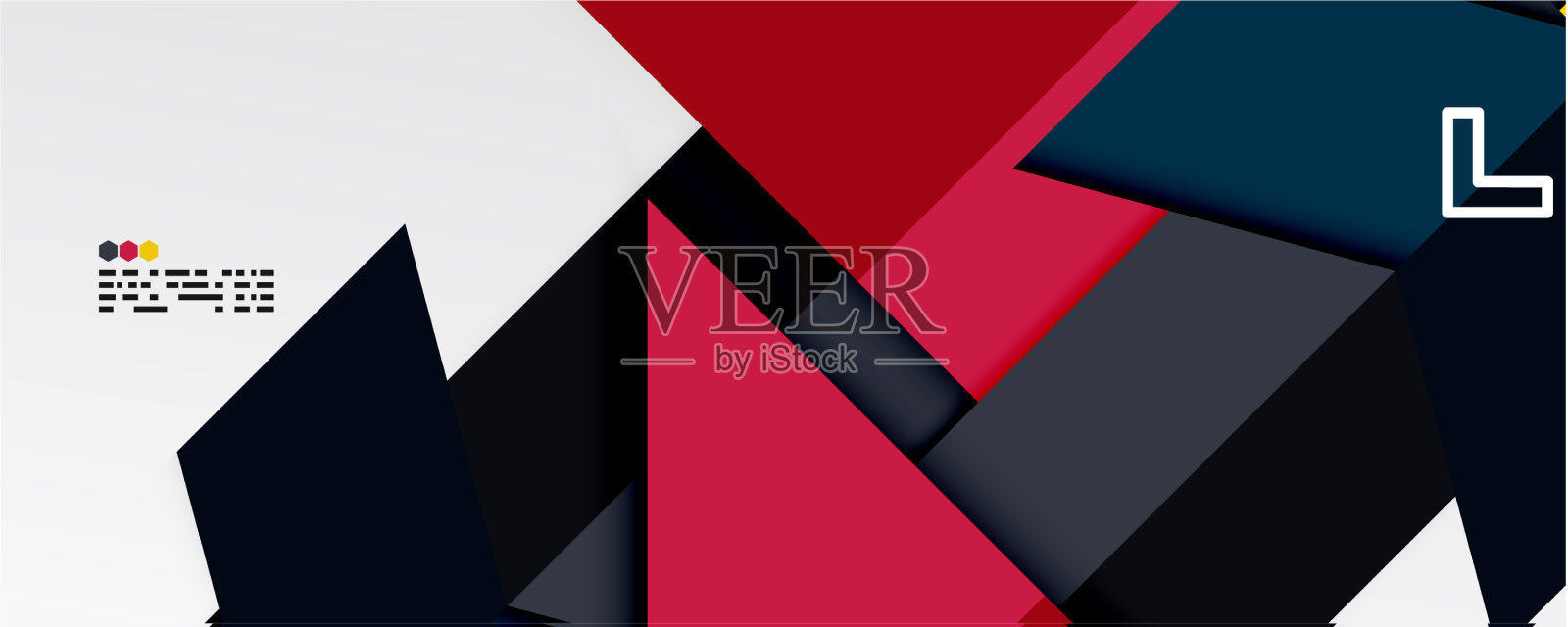 闪亮的颜色三角形和几何形状插画图片素材