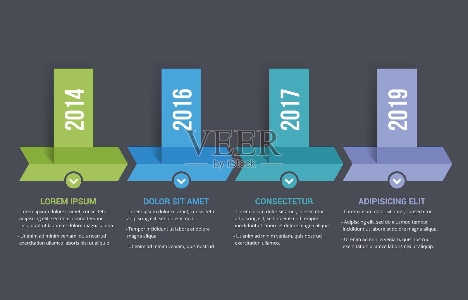 时间轴信息图插画图片素材