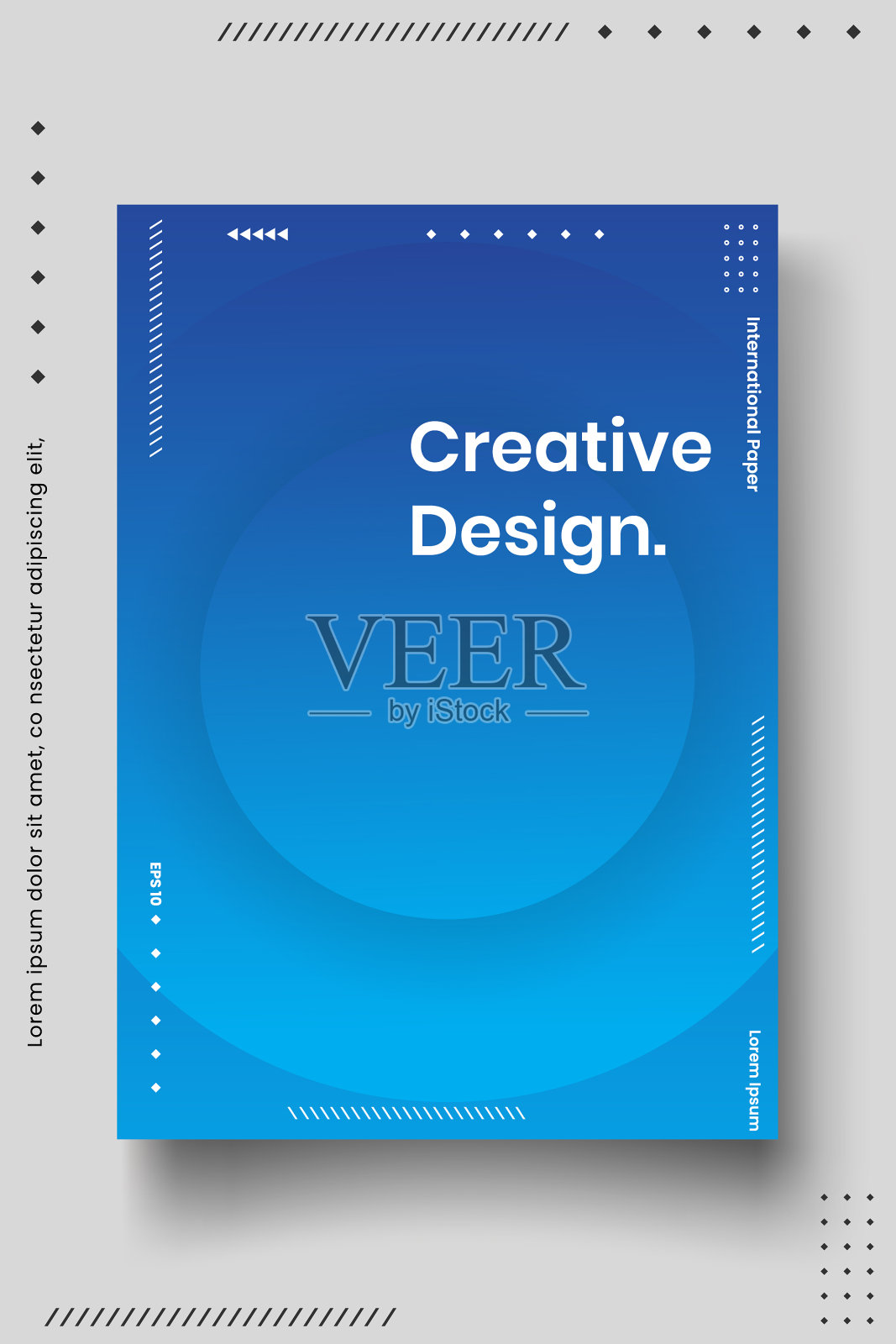 封面设计模板设置抽象的线条插画图片素材