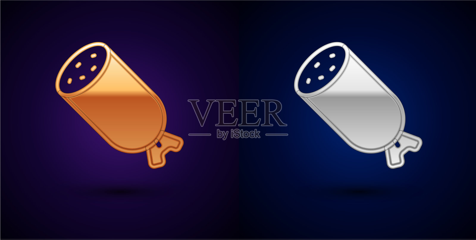 金银腊肠icon孤立上图标素材