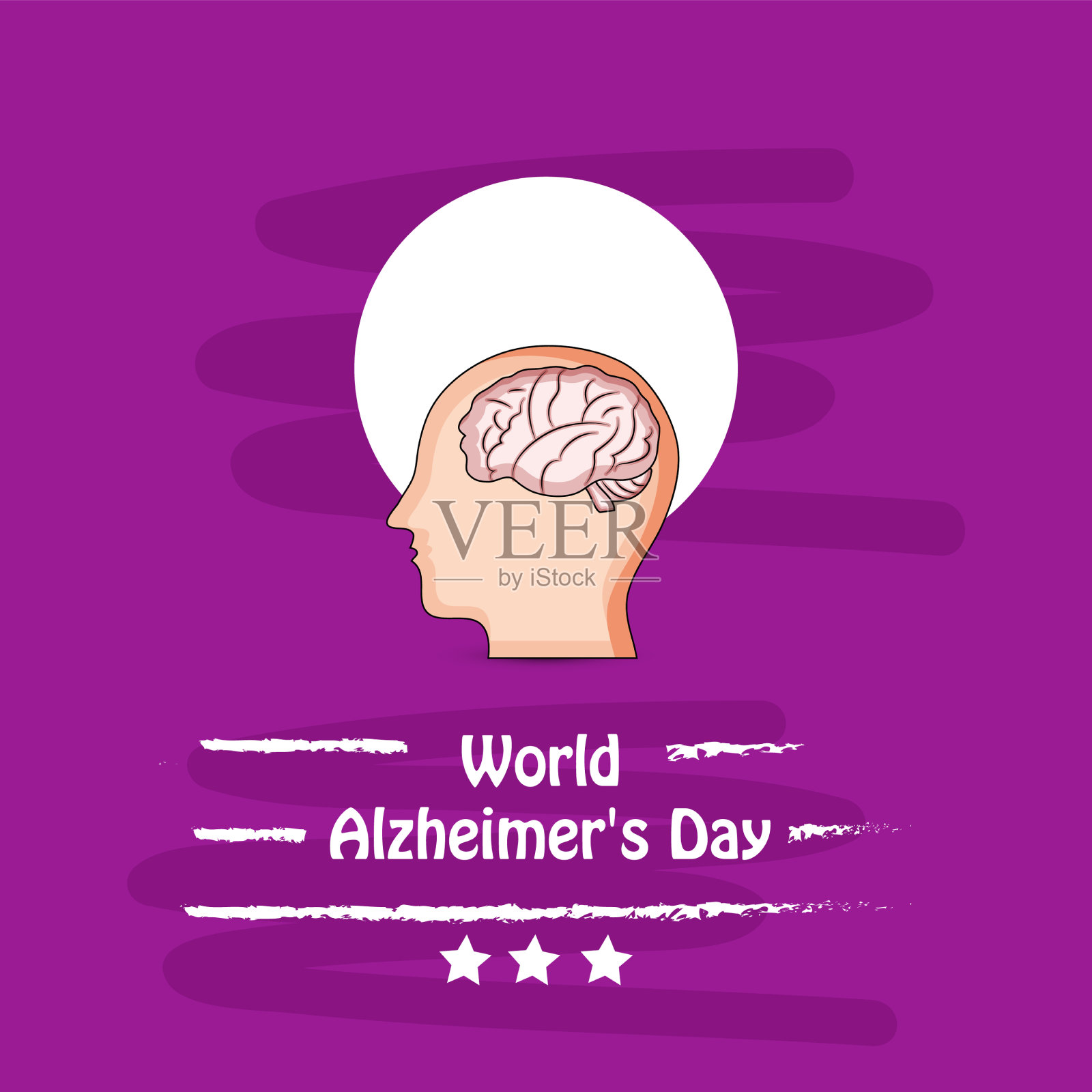 世界老年痴呆症日插画图片素材