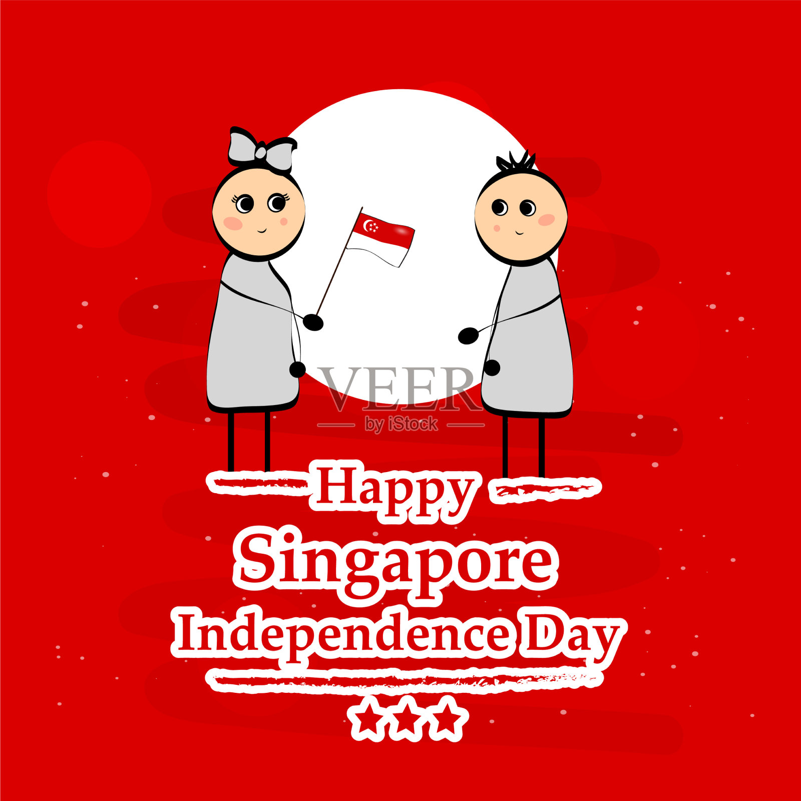 新加坡独立日插画图片素材