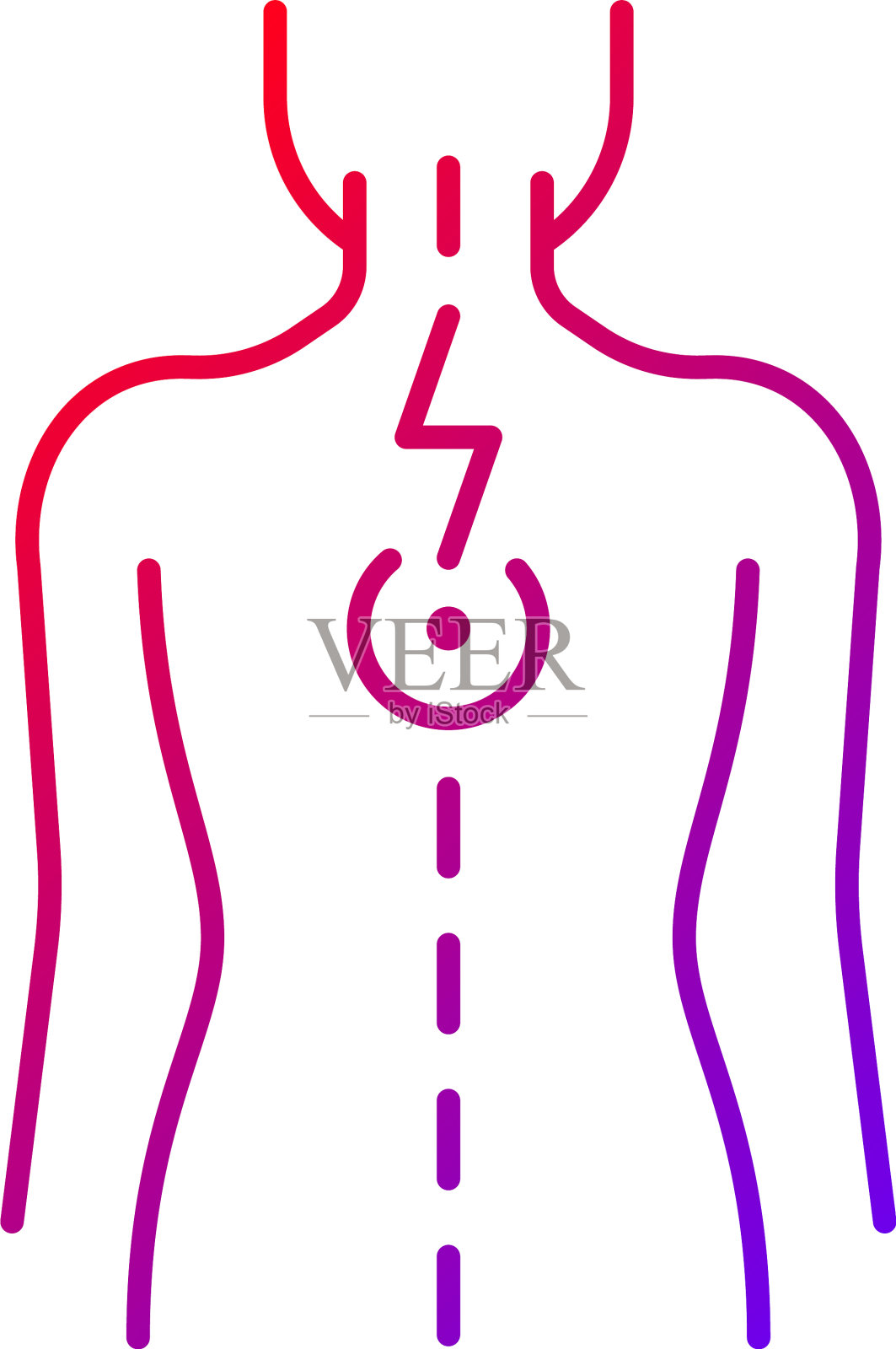 脊神经压力梯度线性图标插画图片素材