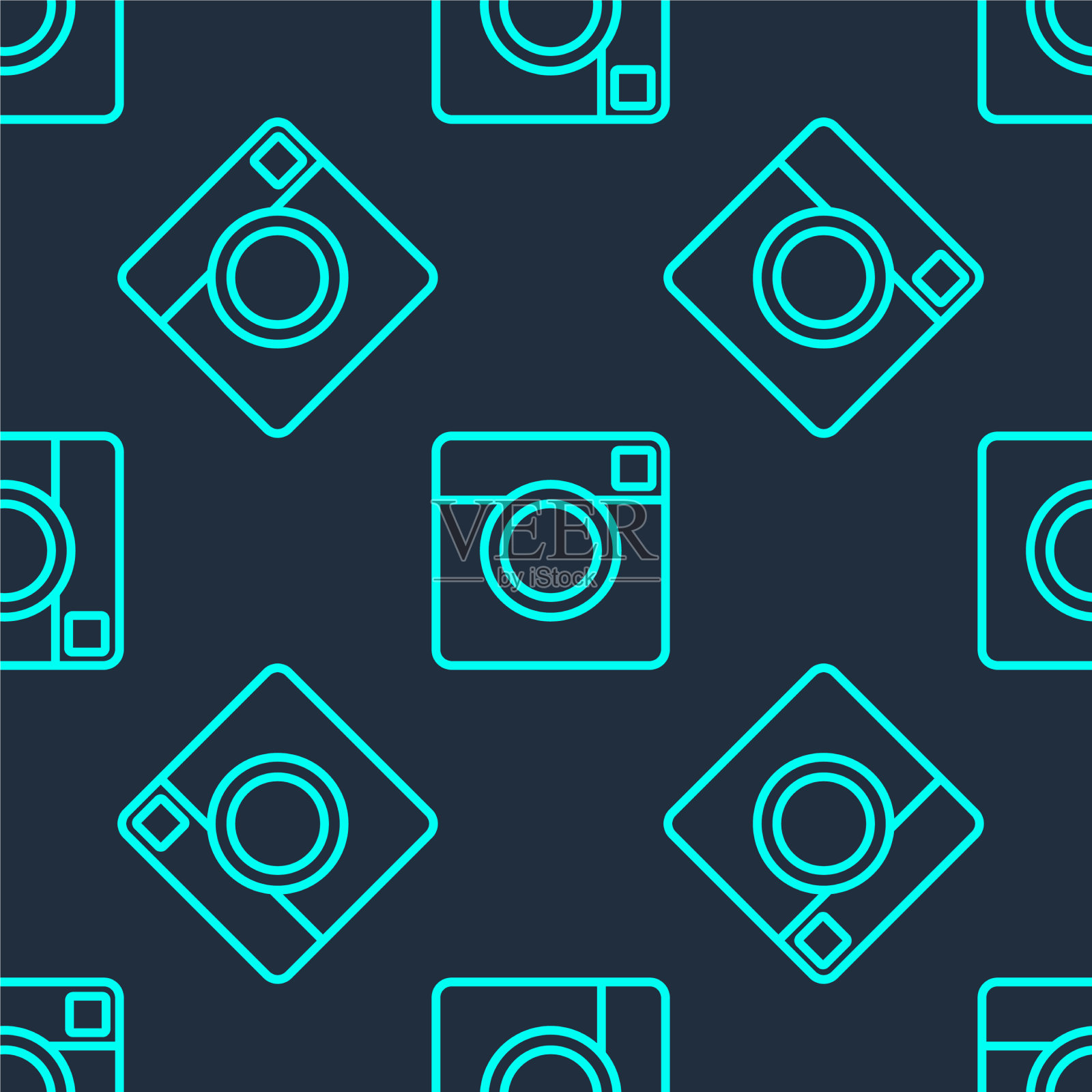 绿线照片相机图标隔离无缝图标素材