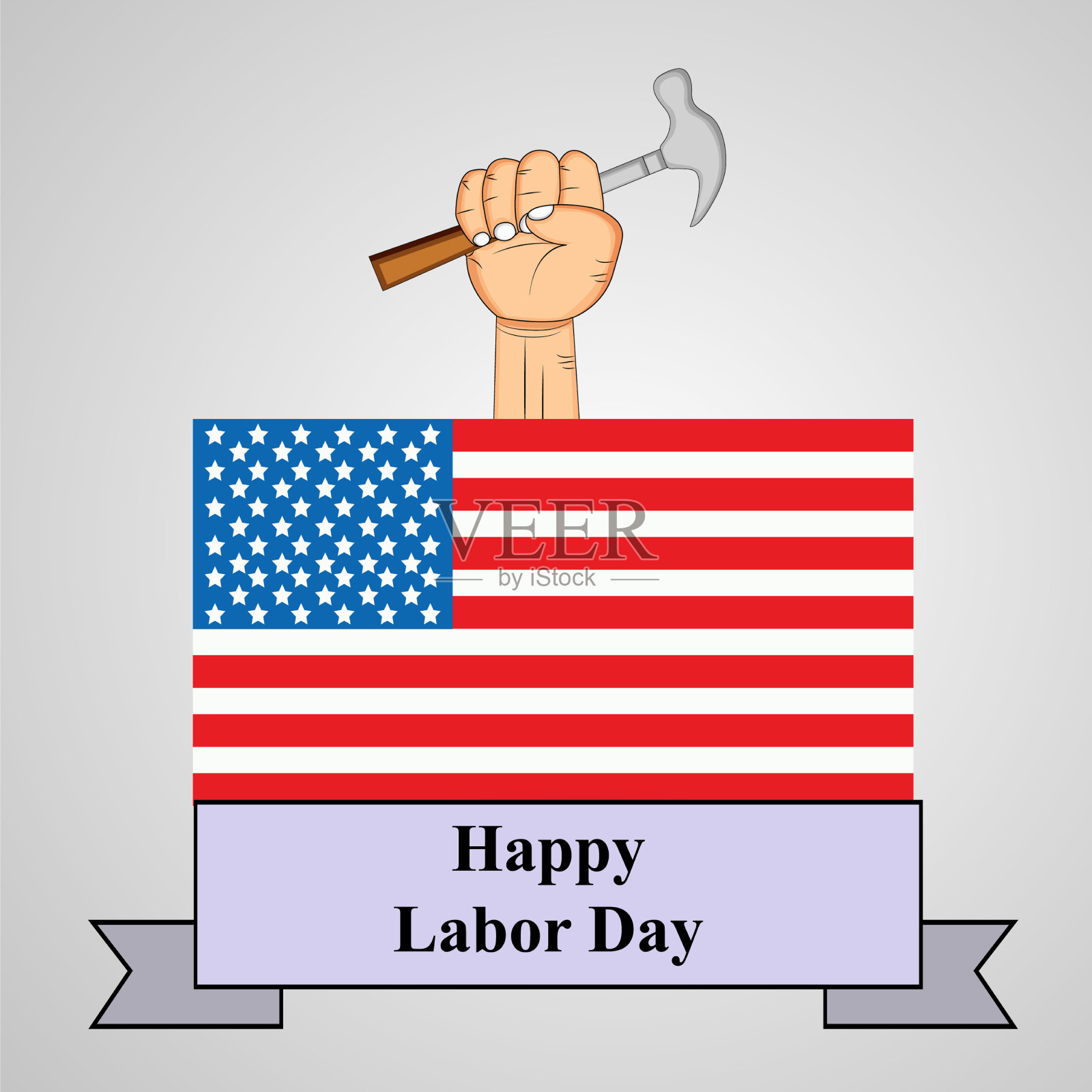 美国劳动节插画图片素材