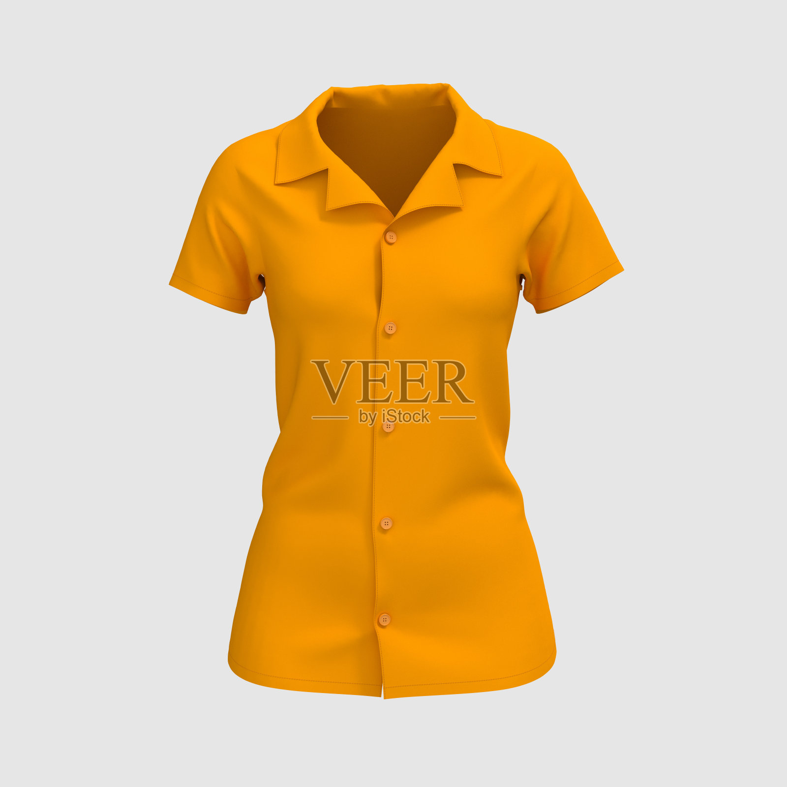 短袖野营衬衫模型照片摄影图片