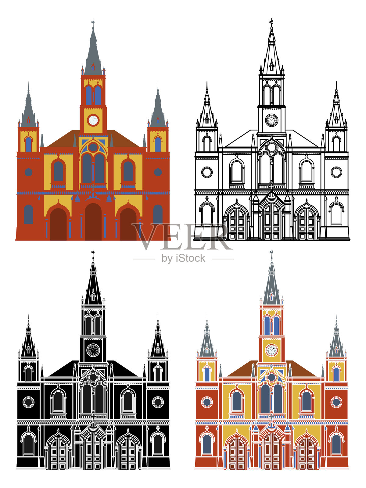 巴西贝洛奥里藏特的圣约瑟夫教堂插画图片素材