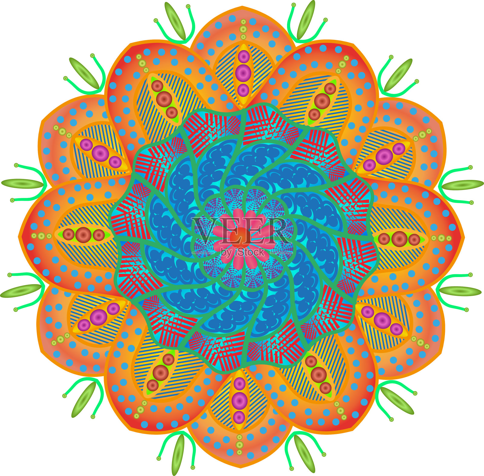 曼荼罗点缀设计元素图片