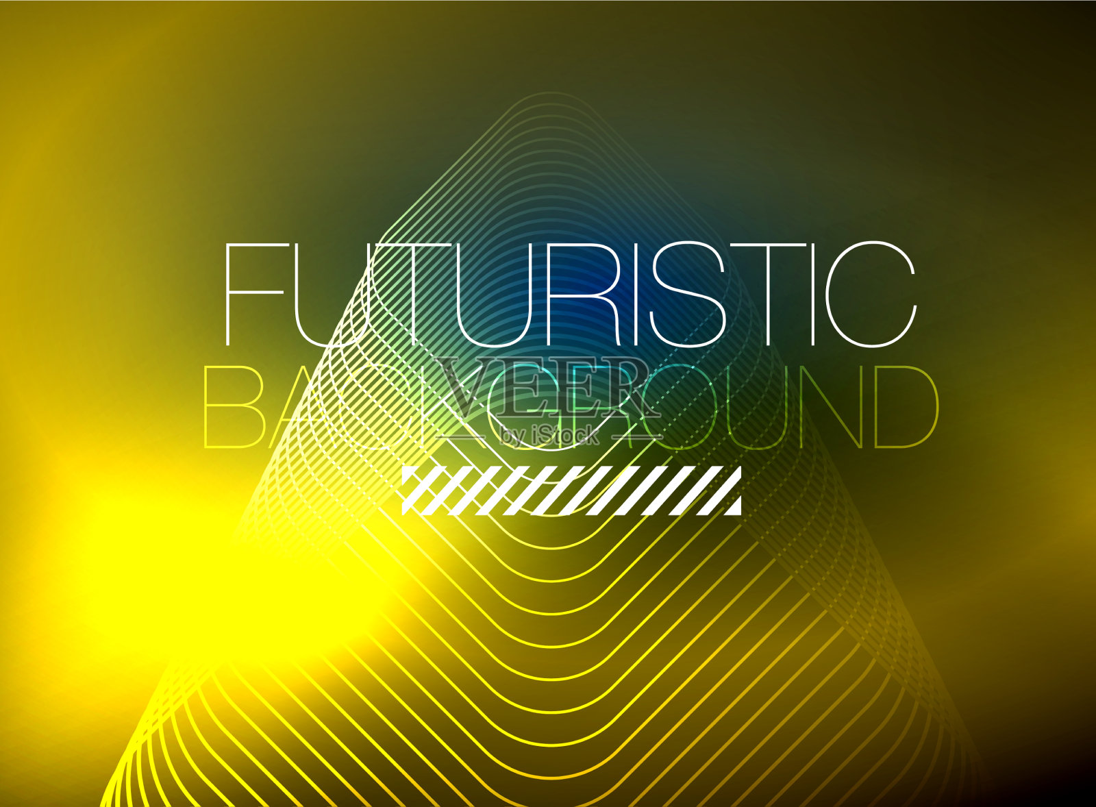 霓虹色方形轮廓线抽象背景插画图片素材