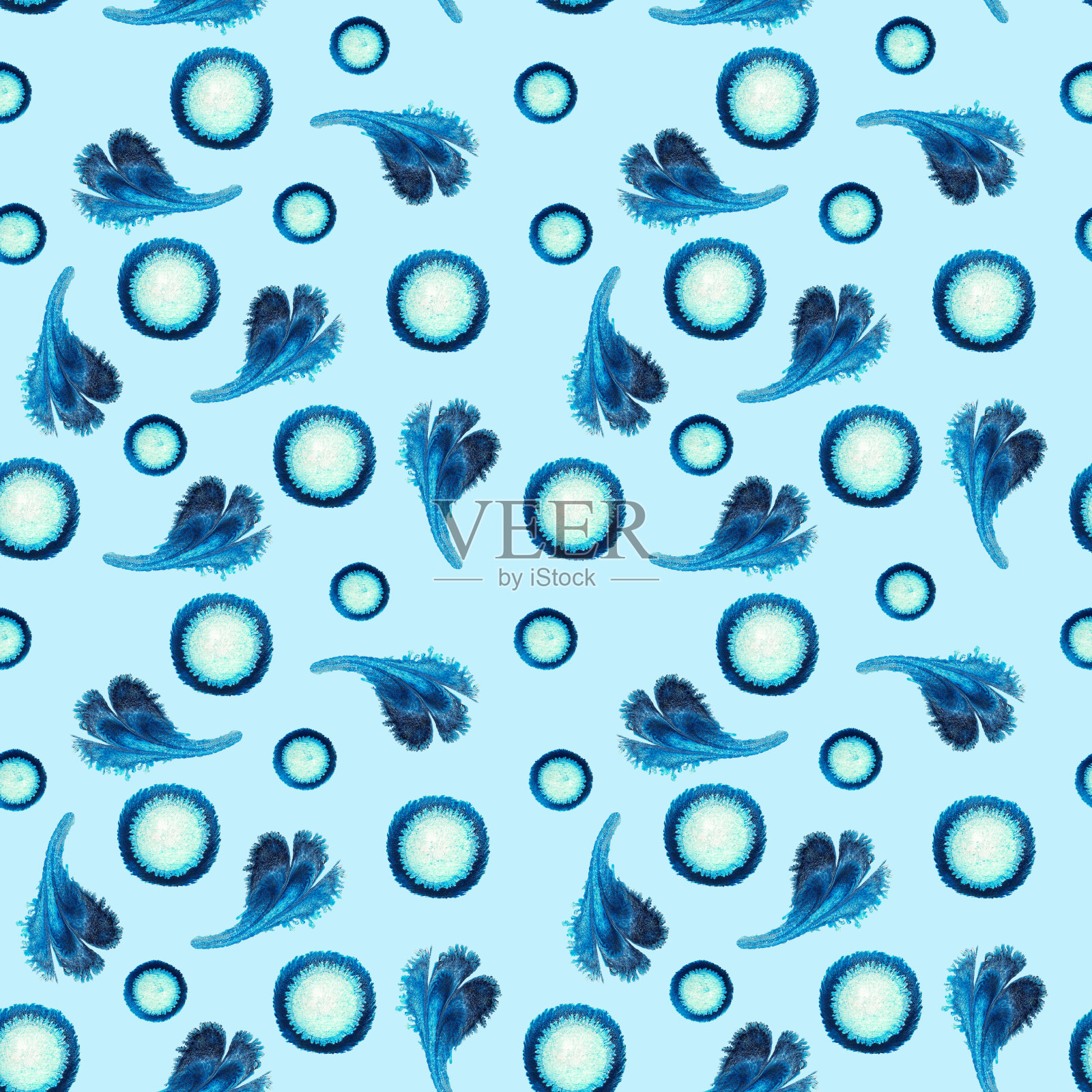 无缝抽象背景与ebru元素插画图片素材