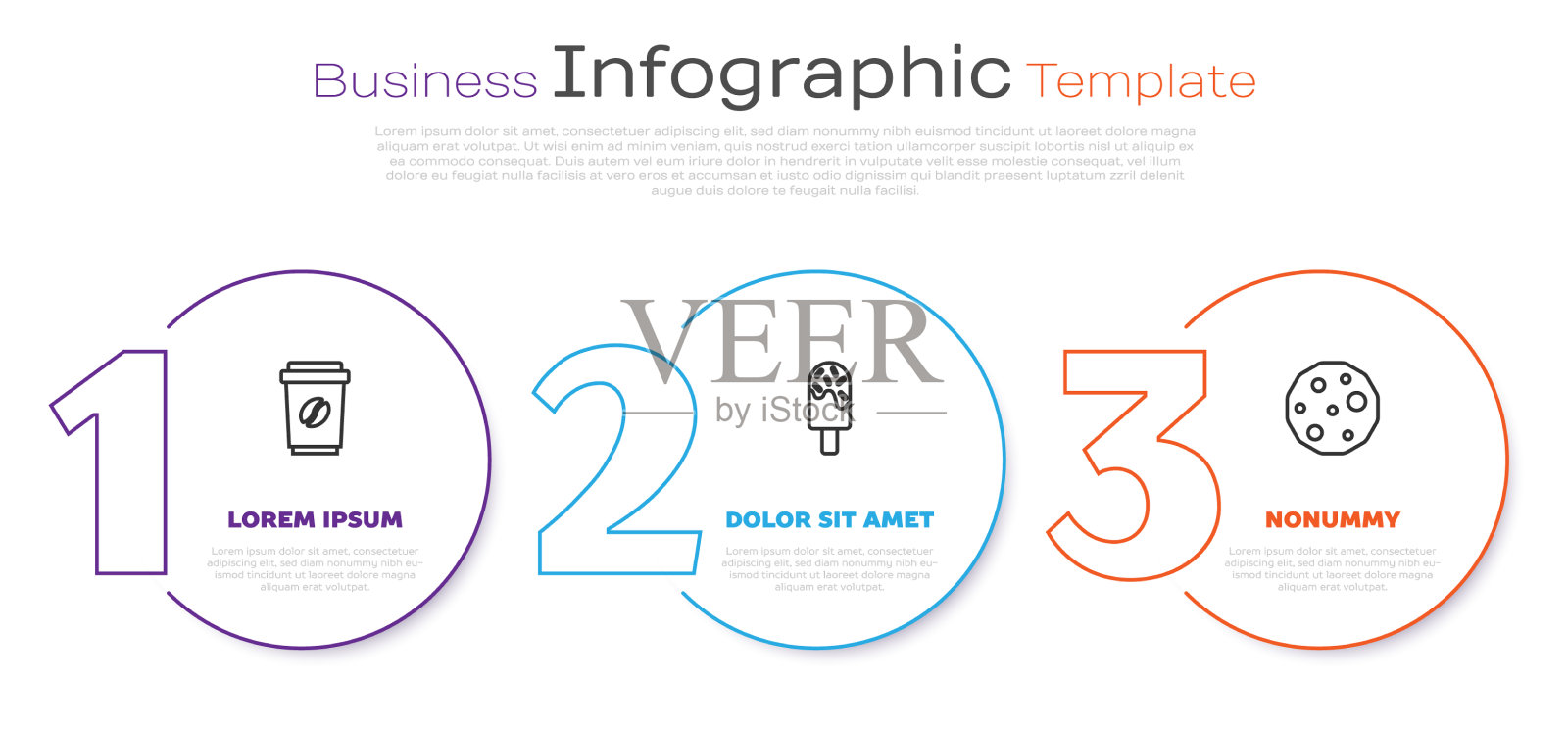 放好咖啡杯去吃冰淇淋和饼干或者插画图片素材