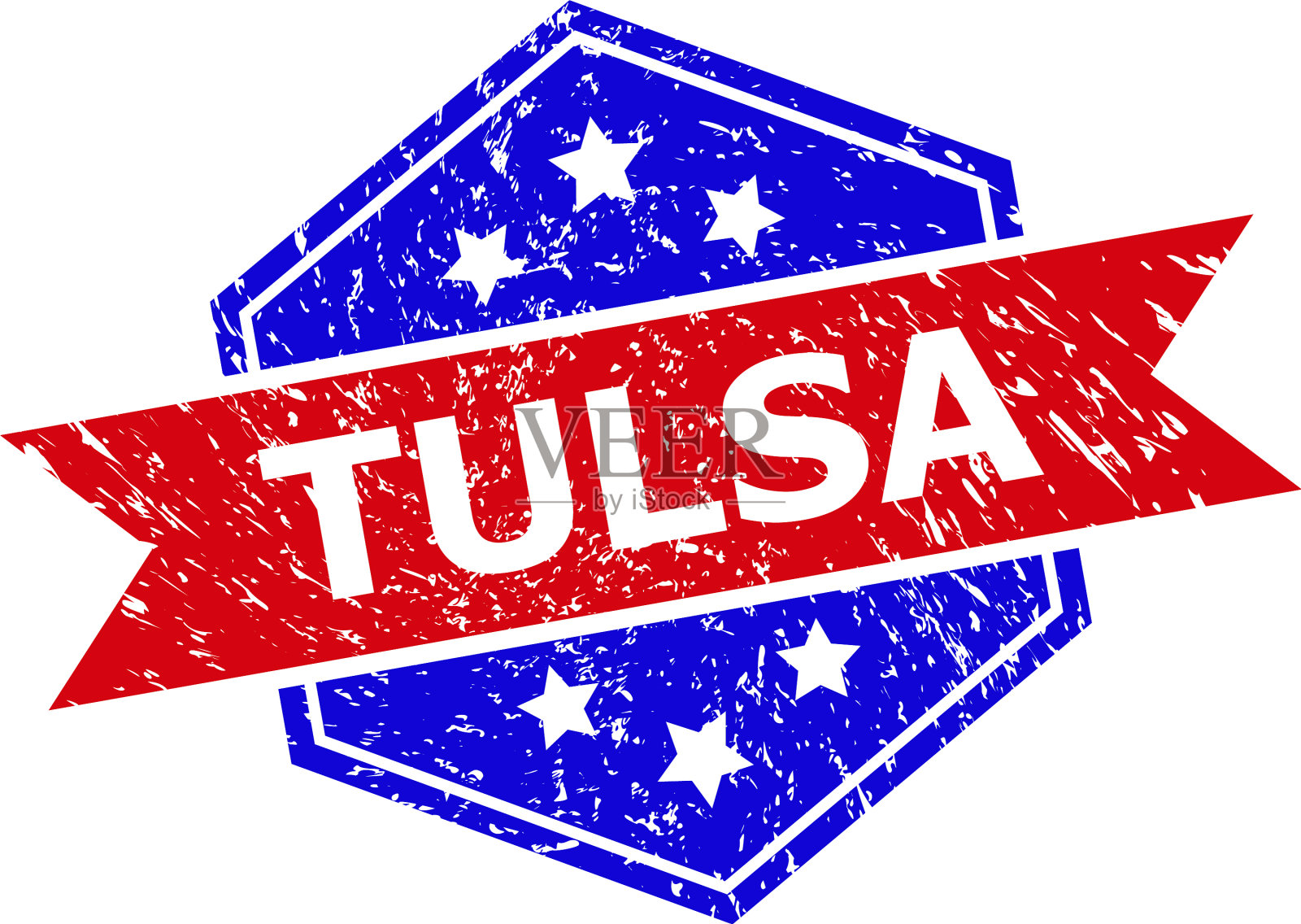 六角双色塔尔萨海豹与危难纹理插画图片素材