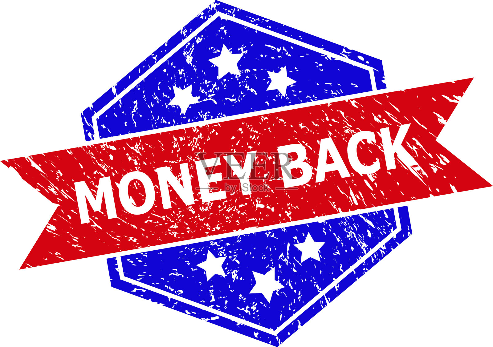 六角形双色钱币背面印章用设计元素图片