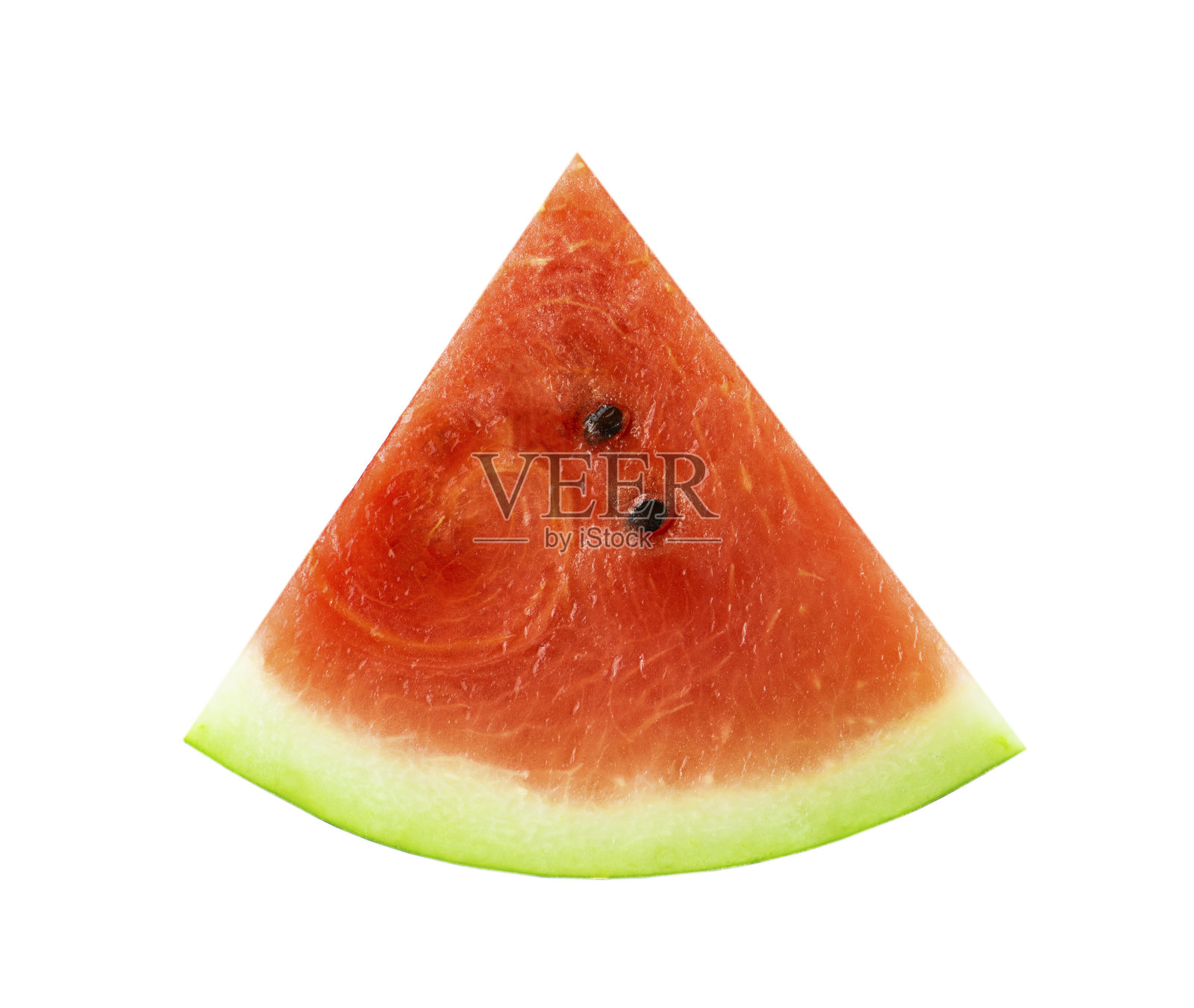 西瓜片的特写孤立在白色的背景。照片摄影图片