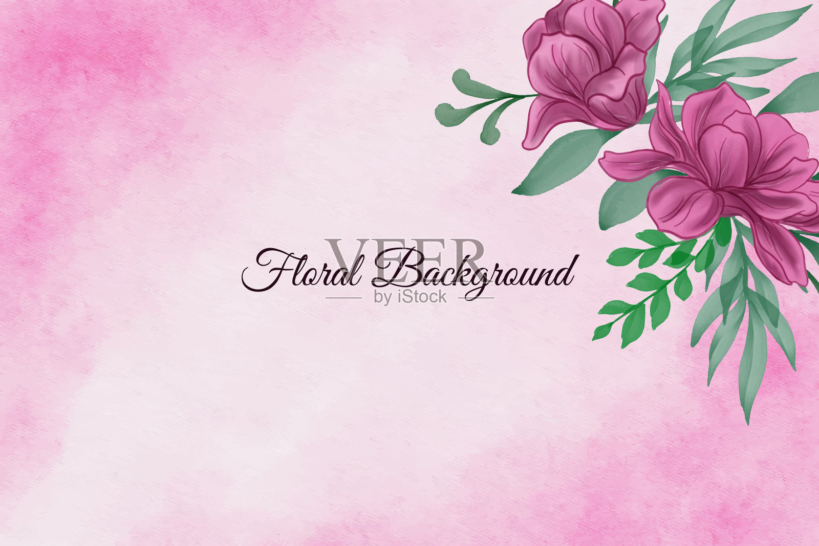 花的背景插画图片素材