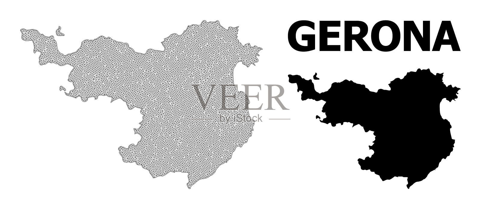 多边形网络网格的高细节图插画图片素材