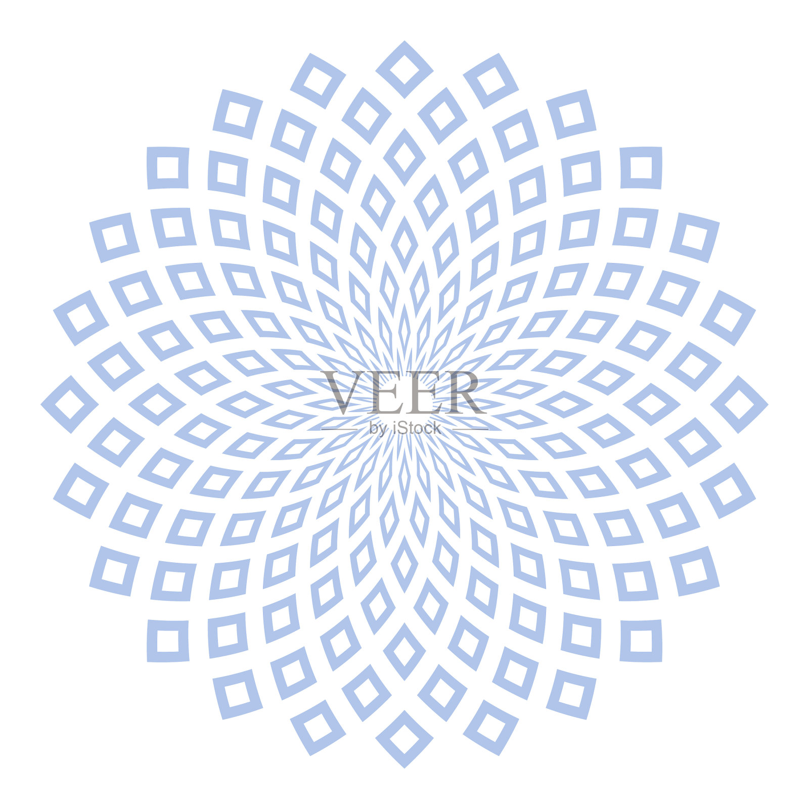 蓝色圆模式插画图片素材