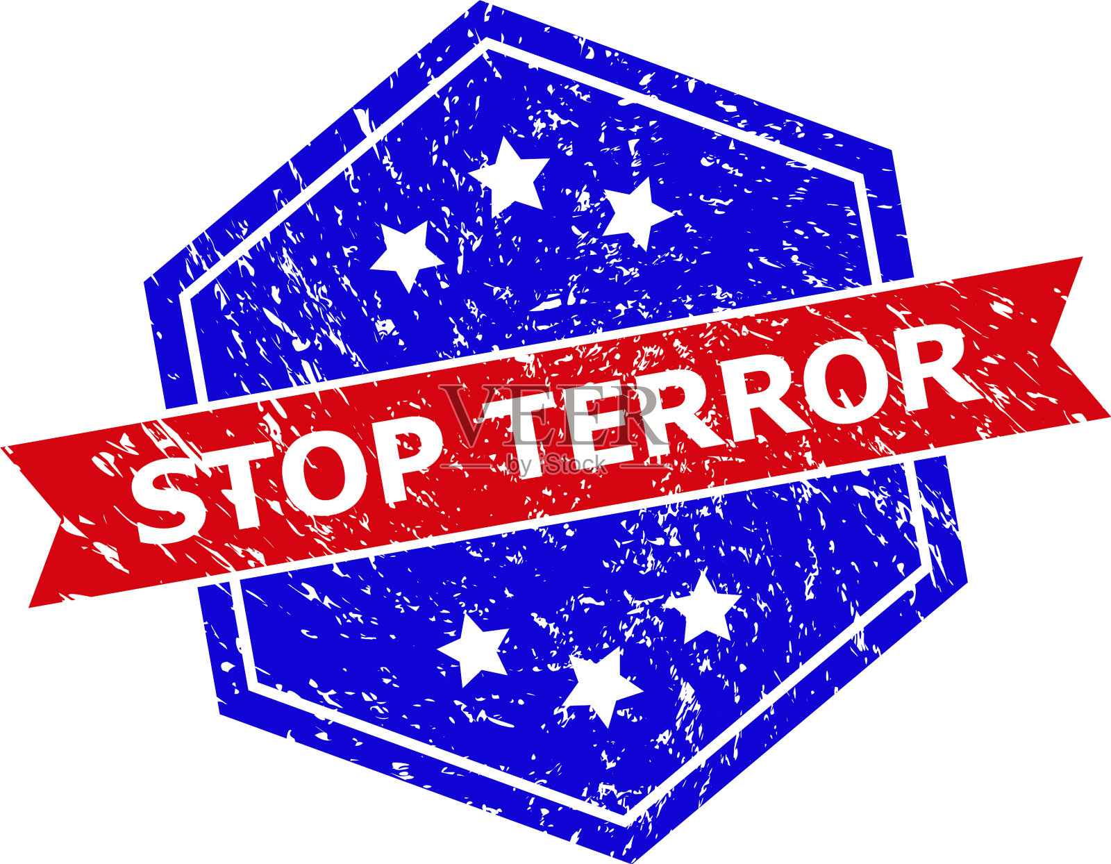 六角二色止恐怖封印，已腐蚀插画图片素材