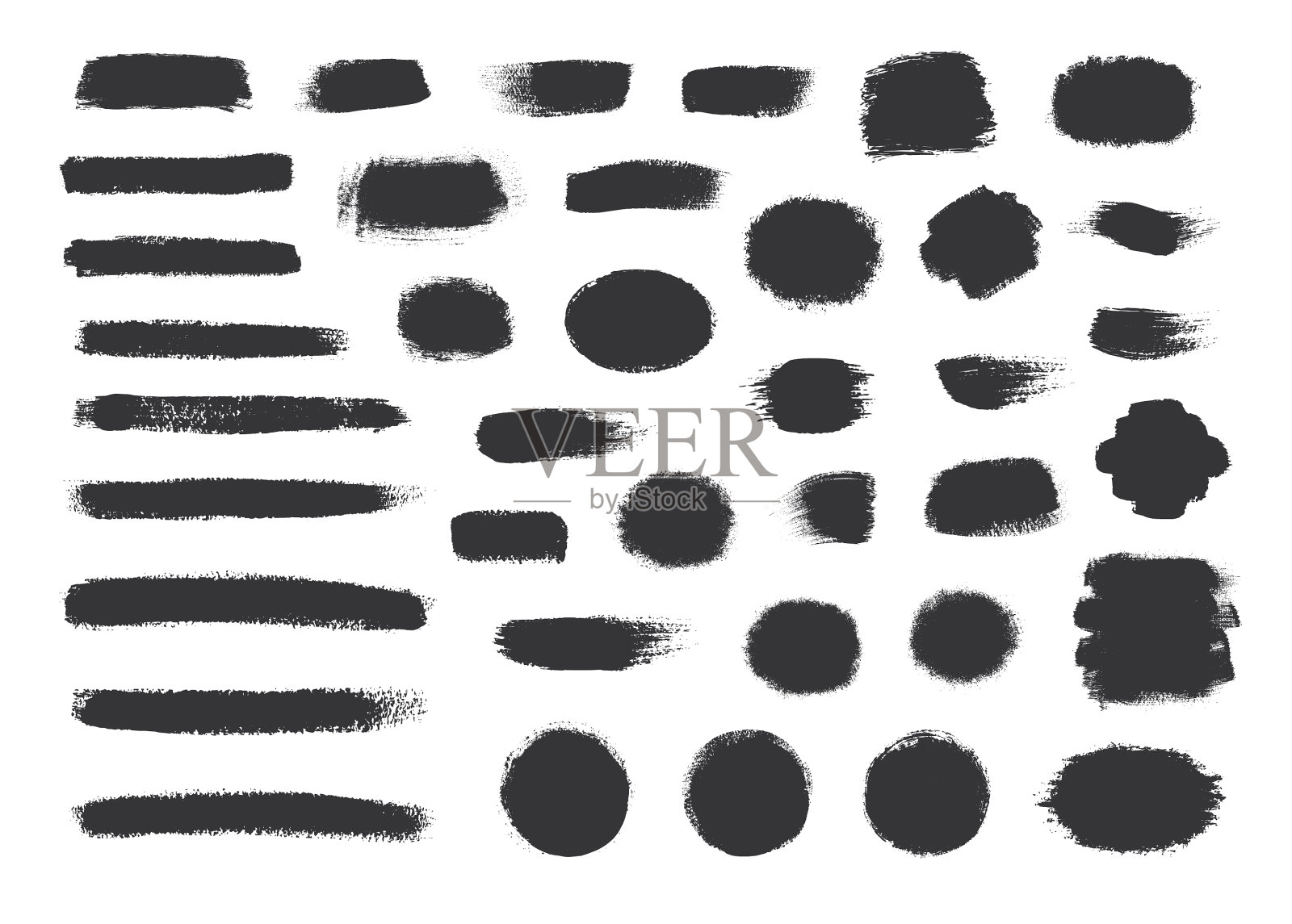 大收藏黑墨笔画笔画插画图片素材