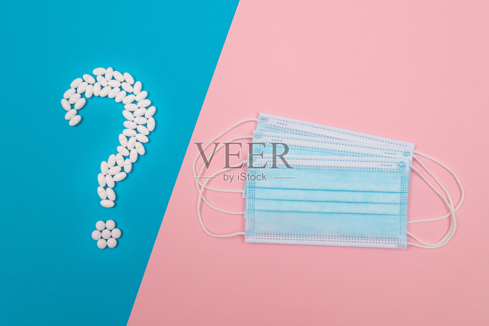 白色的问号。医药工业和医药产品照片摄影图片