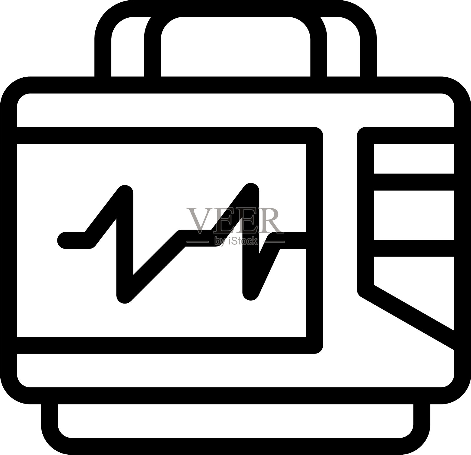 救援除颤器图标轮廓风格图标素材