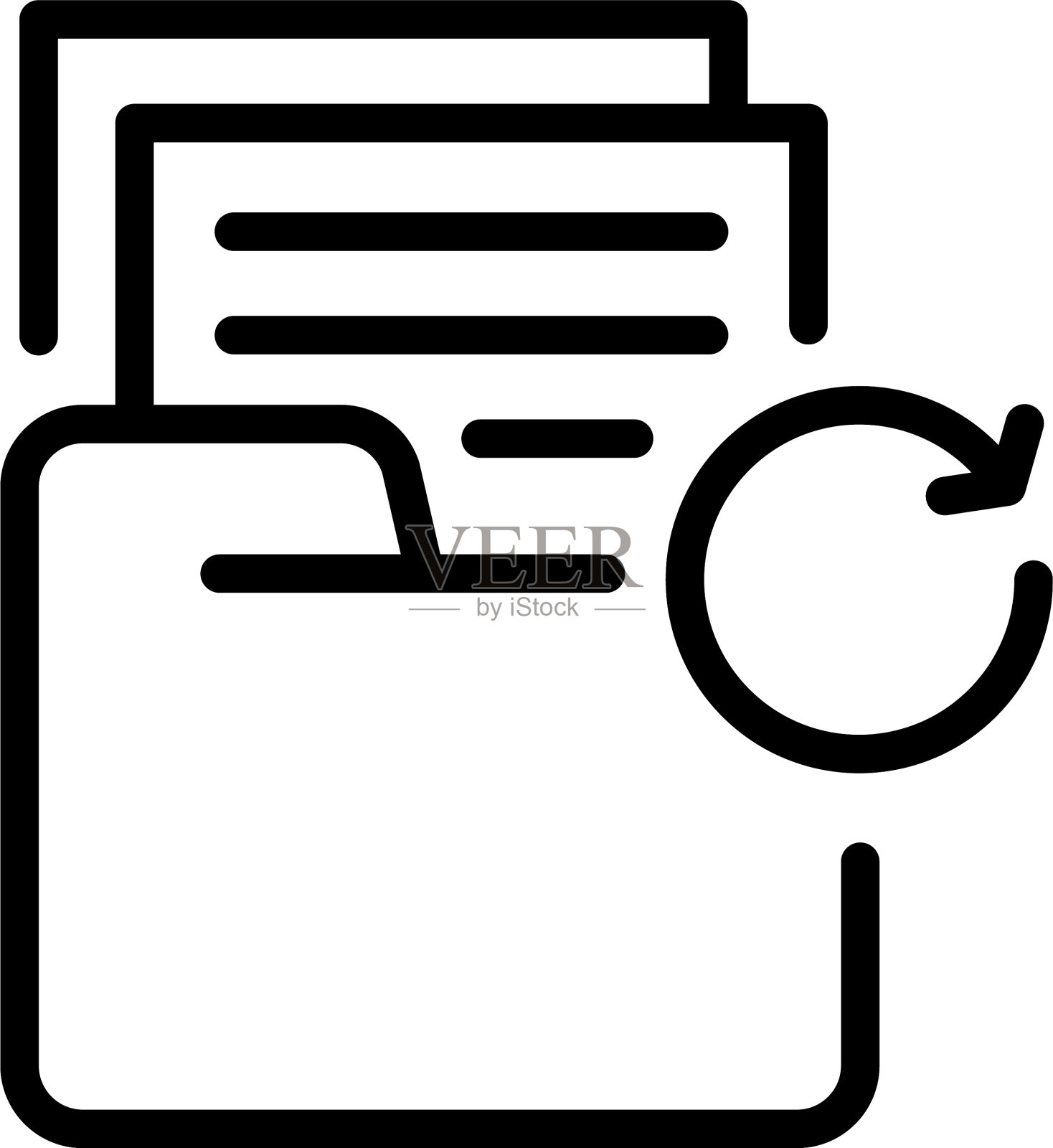 文件夹备份图标大纲风格插画图片素材