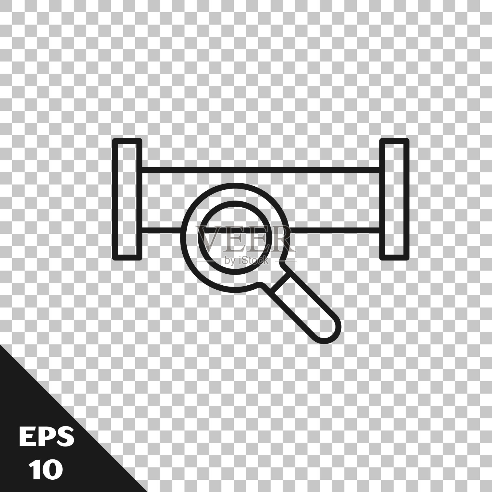 黑线工业金属管图标隔离上插画图片素材