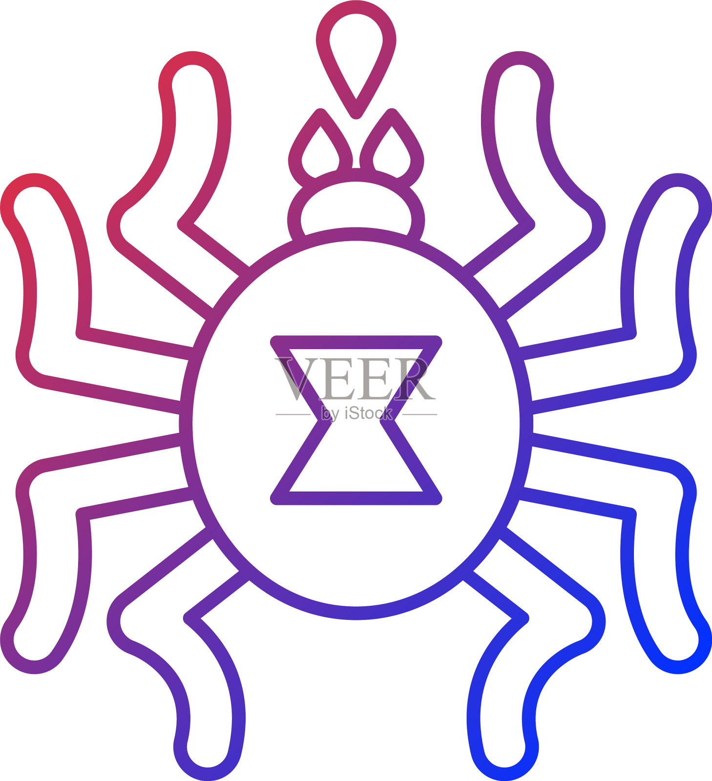 有毒昆虫梯度线性图标设计元素图片