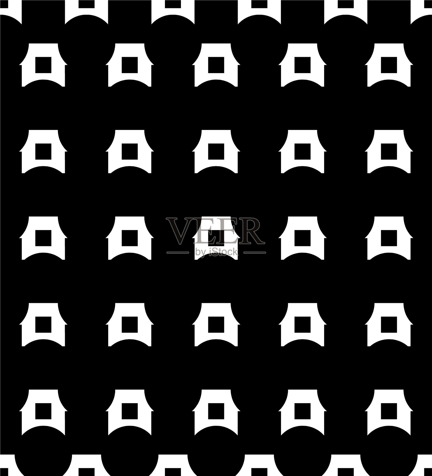 经典的单色极简无缝点插画图片素材