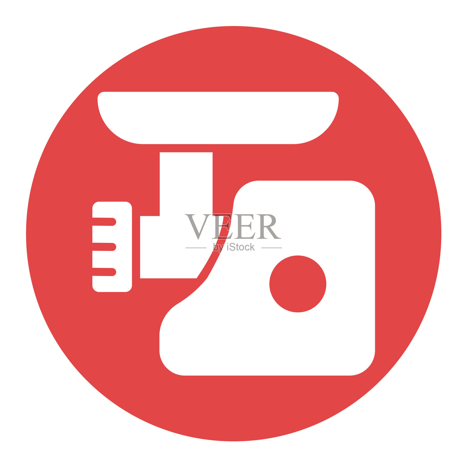 电动绞肉机白色字形图标图标素材