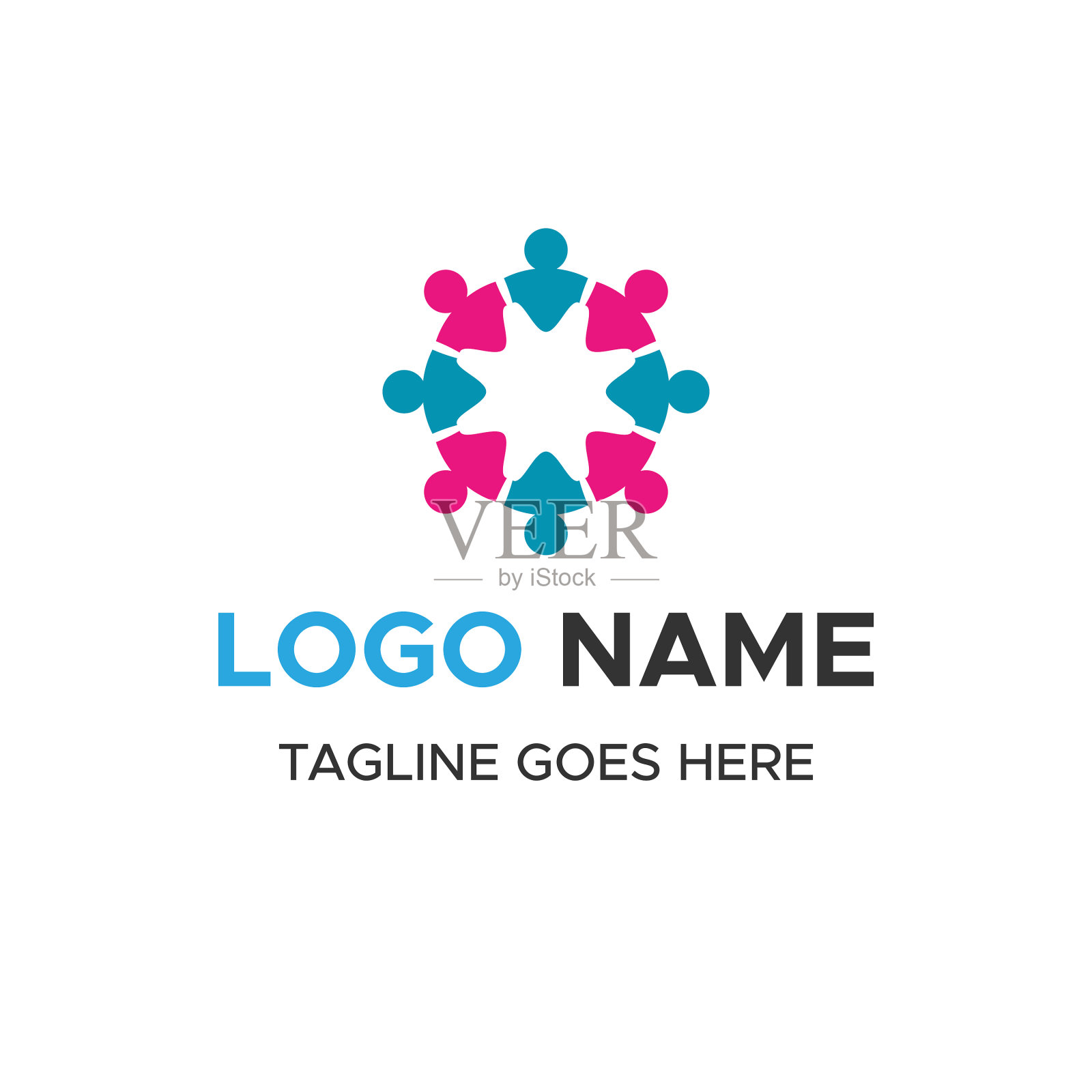 社区标志网络和社会标志家庭插画图片素材