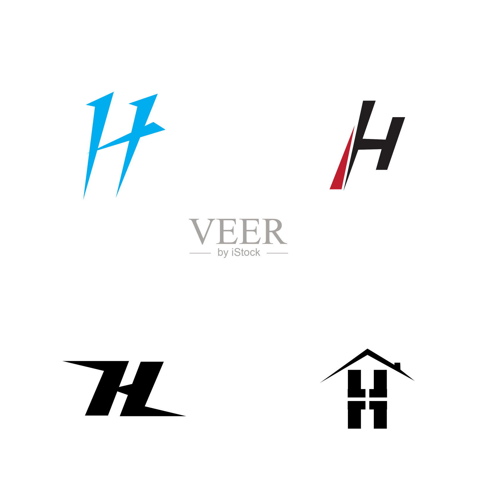 字母h插画图片素材