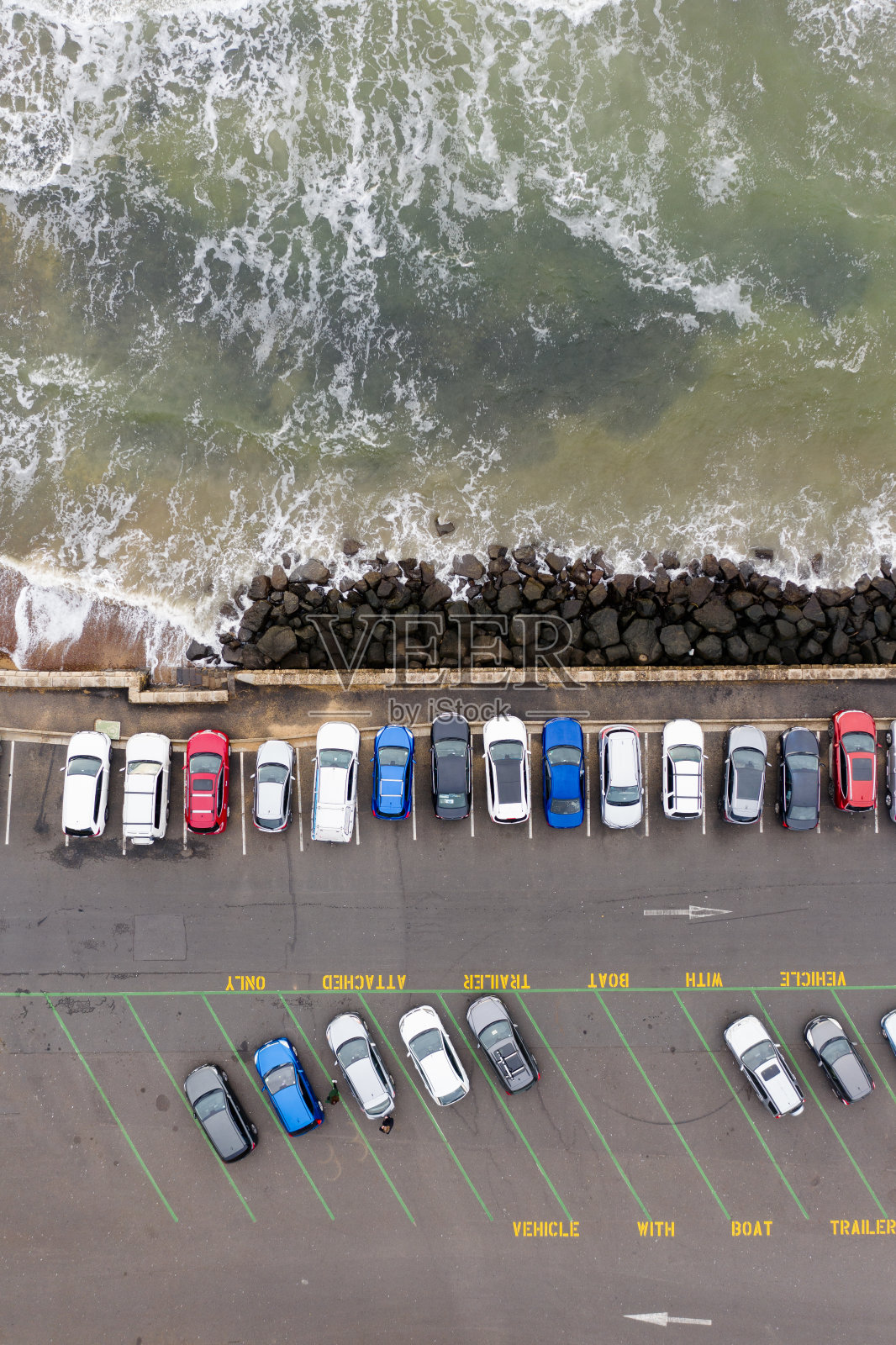 海岸停车场天线照片摄影图片